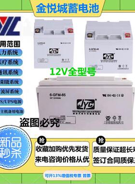 JYC广东金悦城蓄电池CP12V100AH65AH38AH24AH17AH9A消防UPS直流屏