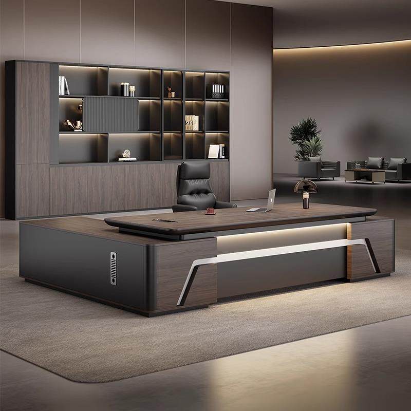 办公桌老板桌办公室轻奢高级感组合套装简约现代总裁桌大班台小型