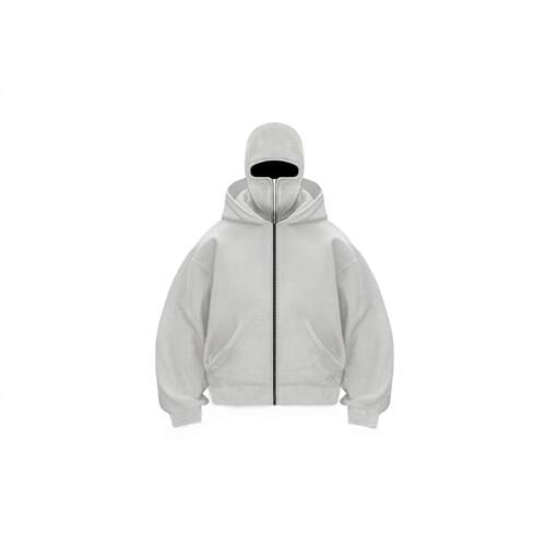 Hoodie Double Balakrava Mask Hood Zipper Cardigan Hoodies