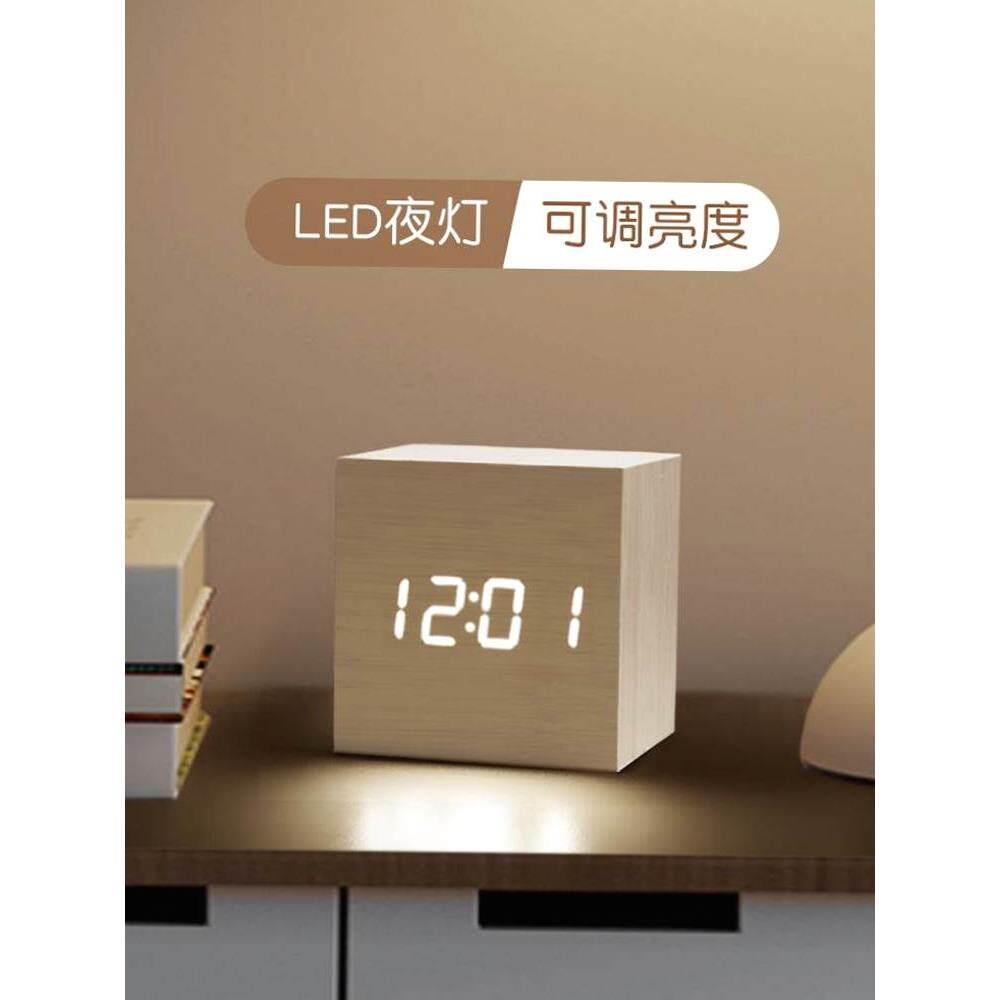 复古loft简约水泥静音座钟卧室ins床头时钟北欧小台钟摆件石英钟