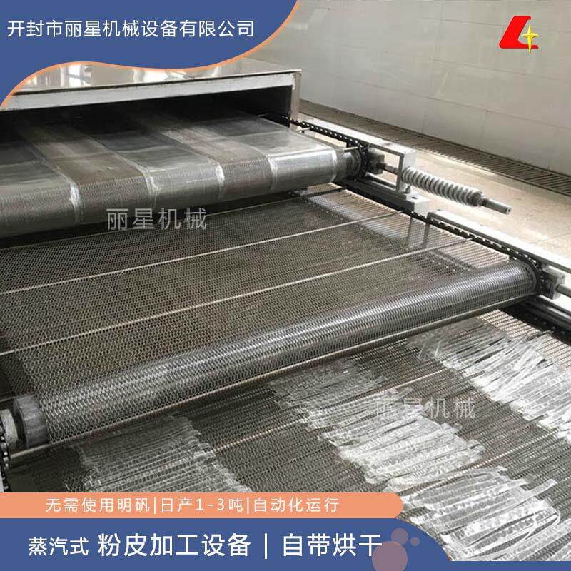 可四季作业的粉皮加工设备,丽星水晶粉皮机带烘干一次成型