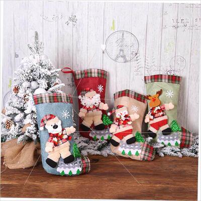 Christmas ornaments dancing doll gift bag Christmas stocking