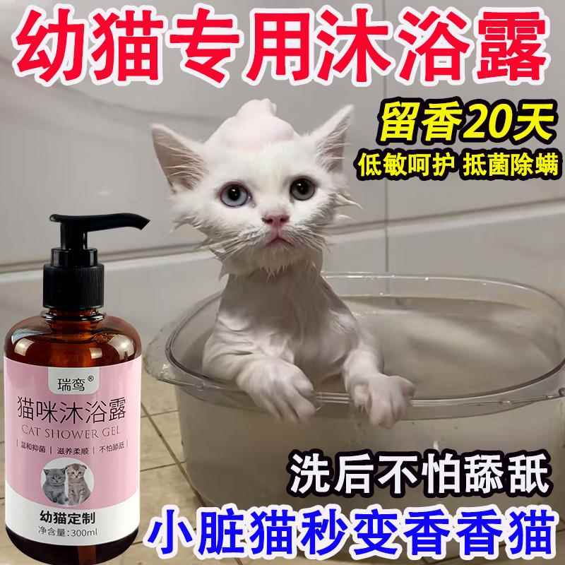 猫咪沐浴露除虱灭蚤幼猫专用香波猫洗澡沐浴液小猫杀螨抑菌清洁品