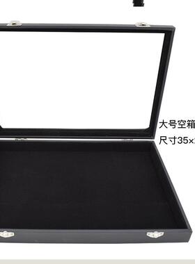 绒布首饰收纳盒小号可携带珠宝展示盒戒指耳钉分隔收纳盒多格整理