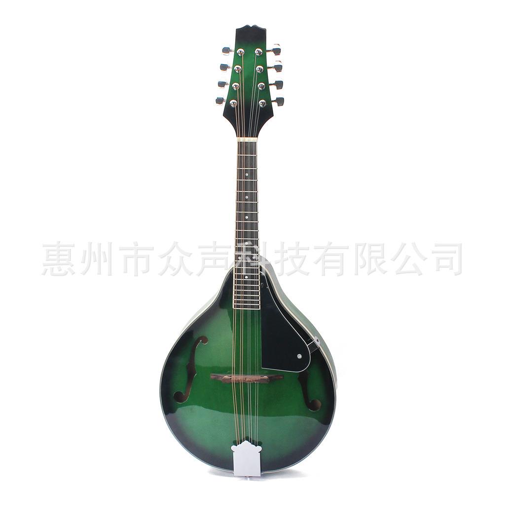 8弦绿色的曼陀林乐器配件曼陀林