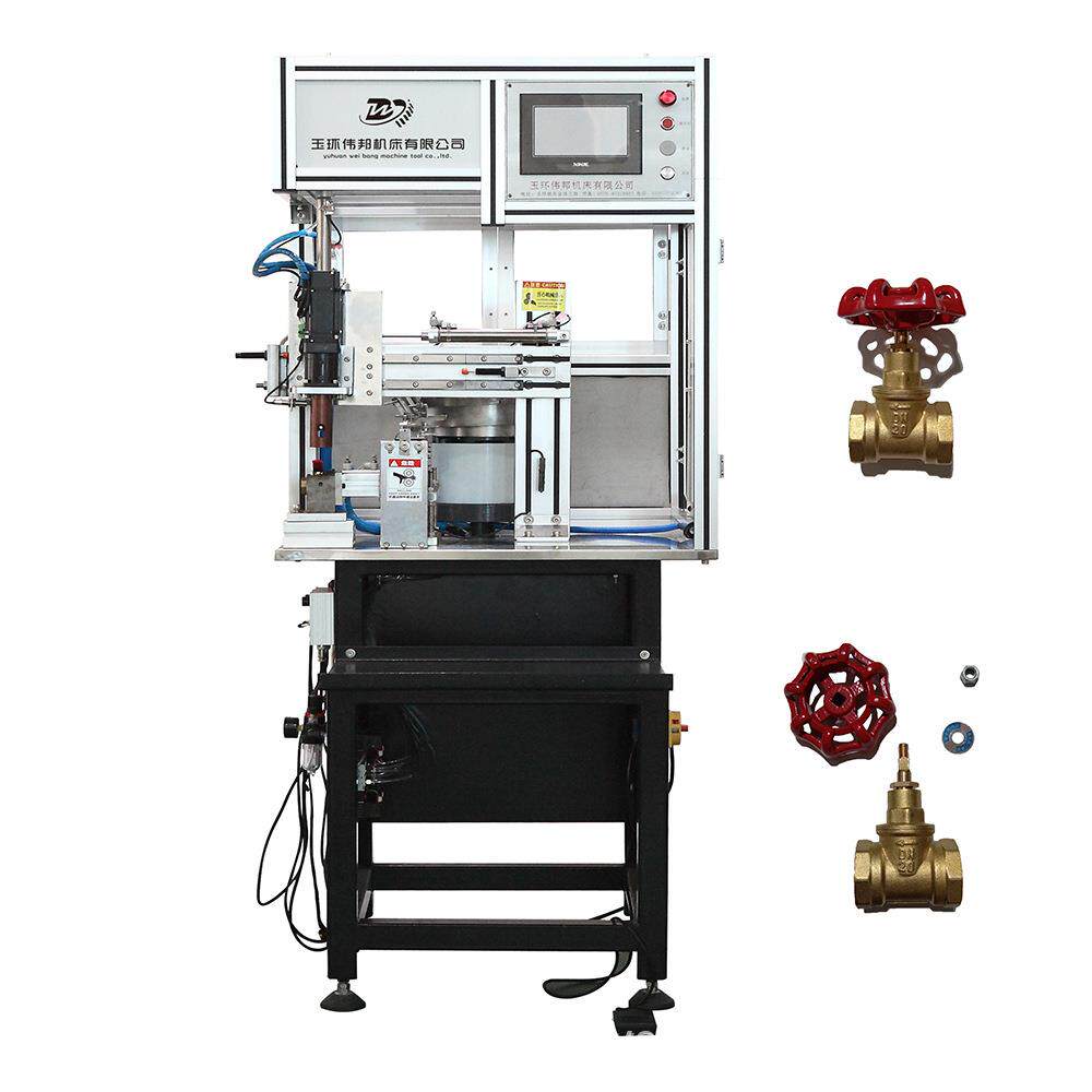 非标定制球阀组装自动化plc控制50球阀手轮手柄螺帽自动装配机