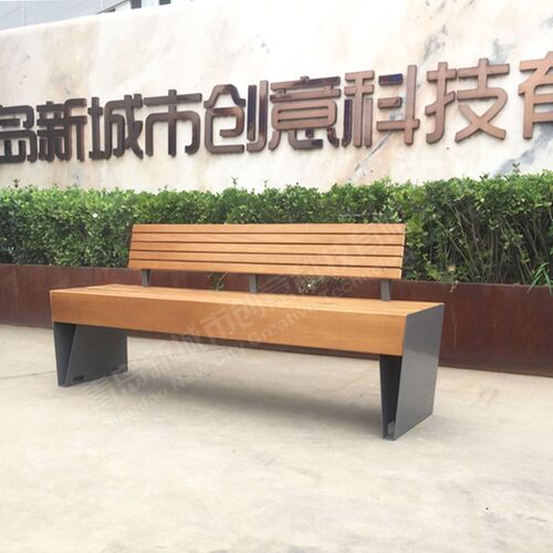 户外公园椅不锈钢实木阳台小区广场园林学校室外休闲长座椅