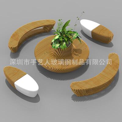 实木切片syr20230座椅腐木商场观景艺术坐凳户外陈异防形创意休闲
