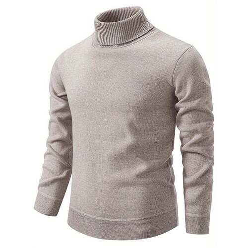 T 69227 High Neck Fleece Sweater Men 领加绒毛衣