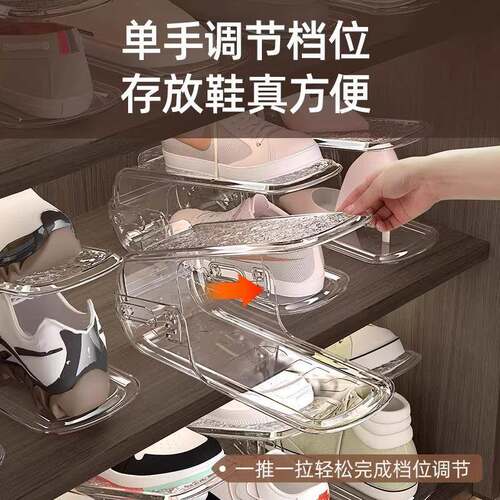 Adjustable Dual-Level Shoe Organizer and Cabinet Integrated