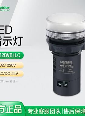 施耐德信号指示灯LED光源白色XB2BVB1LC 配电柜电源灯24VAC380V