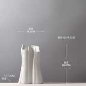现代简约插花白色台面创意装 饰样板房摆件花花瓶客厅陶瓷器电视柜