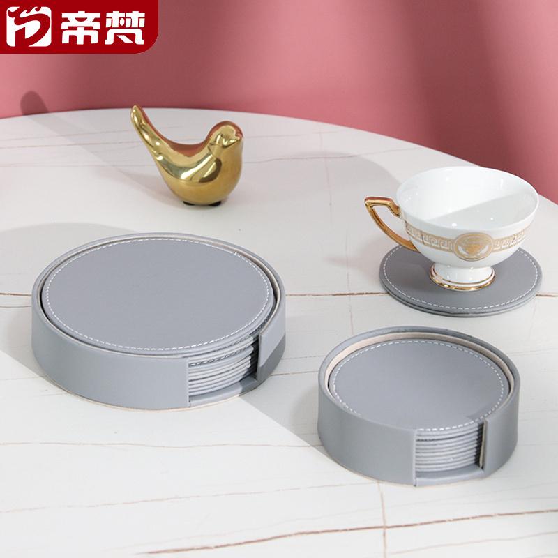 批发家用圆形欧式隔热垫防烫垫子餐桌垫碗垫盘垫杯垫皮革创意耐热