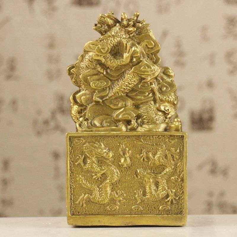 铜龙印祥龙官印铜九龙玉玺摆件龙头印章摆设摆件工艺品