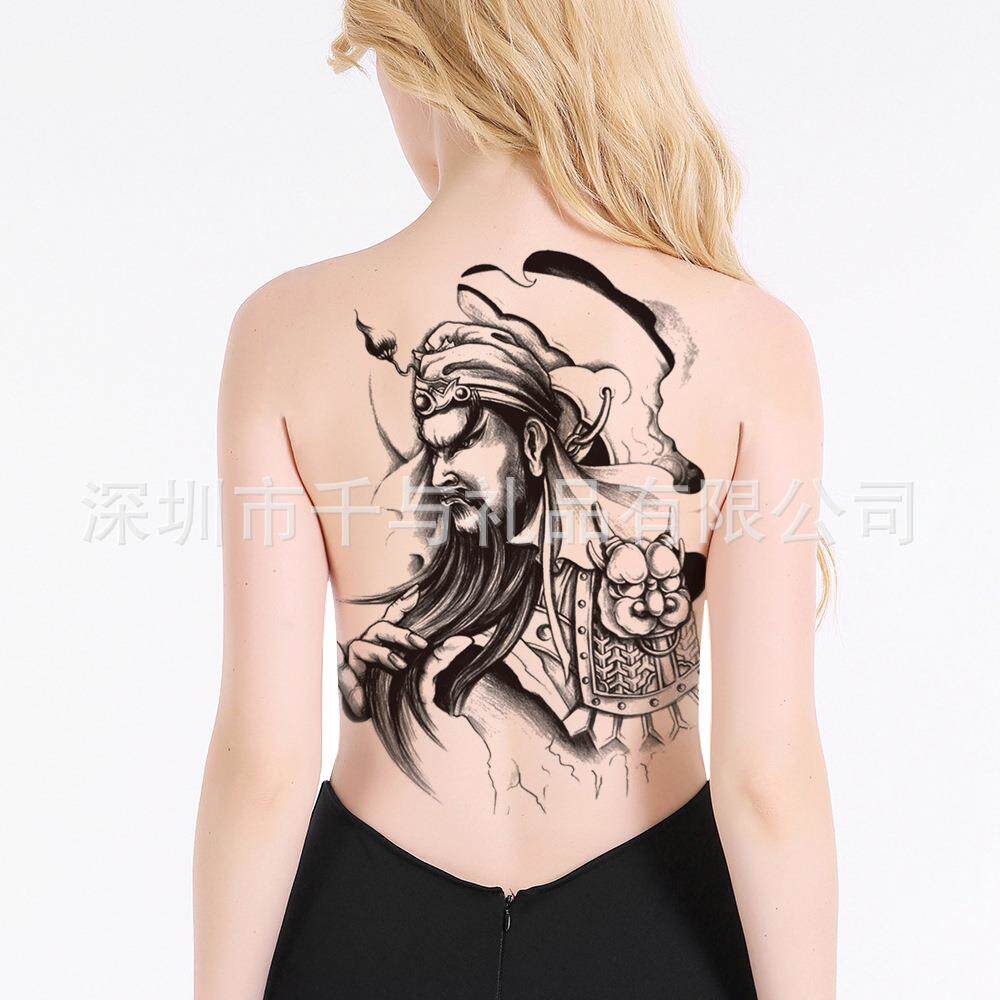 纹身贴背部纹身贴满背纹身贴纸临时纹身防水男女背贴