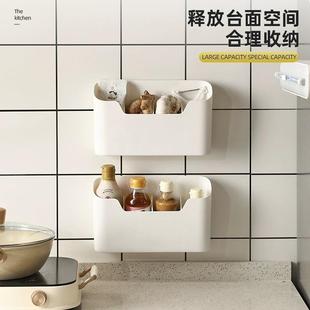 厨房柜门收纳置物架壁挂式 收纳盒冰箱侧置物架挂架保鲜膜收纳盒子