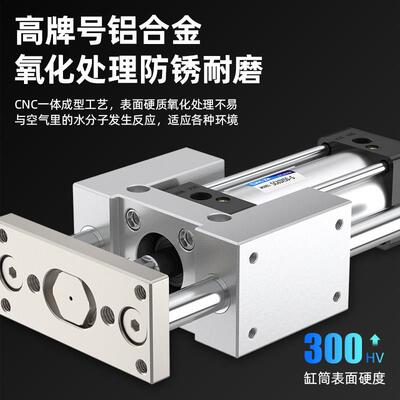 S缸C1气导向支架三轴三杆带导杆压料SC气缸专SC100-2/50/2005/50