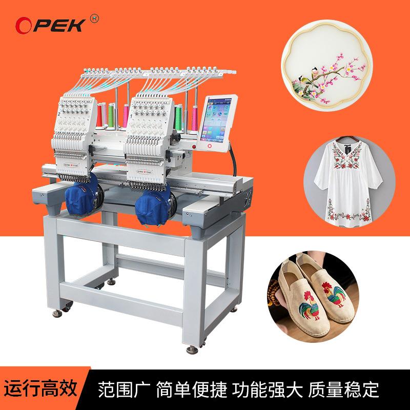 双头绣花机高速绣花机，双头帽绣机，12针多功能
