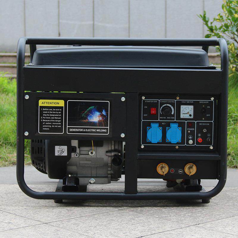 电焊两用机汽油发电机组开架全铜有刷全自动5kw便携防尘工用