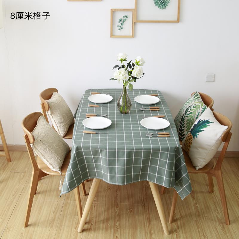 高档欧格子桌布纯棉麻加厚茶几发北盖布沙现代清简新方格桌布约餐