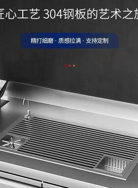 茶饮店操作台手冲水吧台茶盘冲泡台洗杯器手冲咖啡设备嵌入式商用