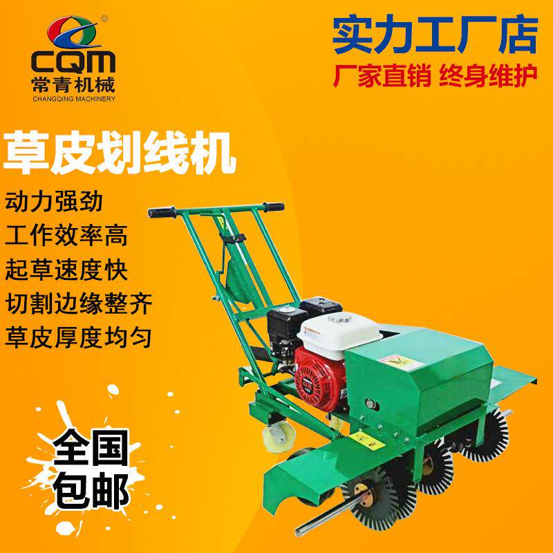 手推式起草皮机 厂价现货汽油人造草皮园林绿化种植草皮机械设备