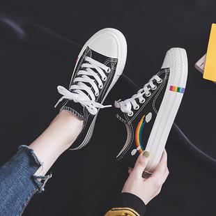 高档3学4码布鞋女鞋高帮初中学生女孩秋大童款板鞋冬季帆加绒小生