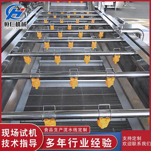 压喷淋式玉米气泡清洗线商用不锈钢果蔬清洗机大枣海带清洗设备