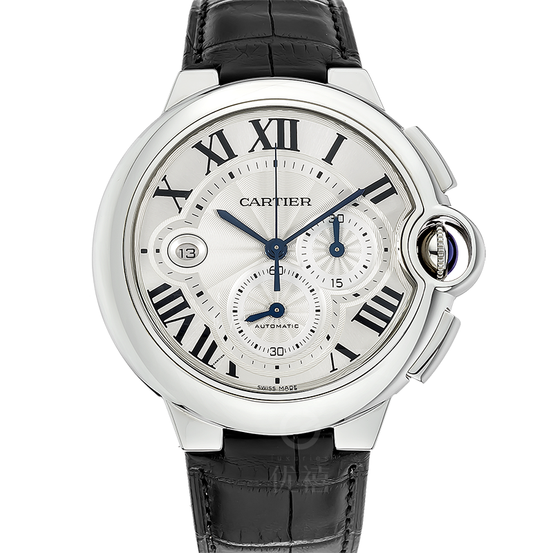 [9.8新]卡地亚蓝气球系列精钢自动机计时手表男表W6920078