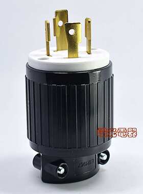 LK-6432NEMA 防脱落L15-30P插头30A250V纺织机器设备插头工业公头