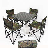 铝合金桌桌椅便携式 露营车载蛋卷面自驾游 野餐户外桌子折叠桌套装