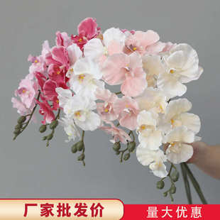 软装 9头3D蝴蝶兰仿真花欧式 餐桌花ins小清新家居餐桌花无纺布假花