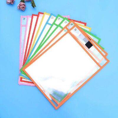 8 Pcs Erasable File Bag Student Stationery Dry Erase