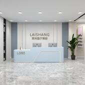 简约现代美容院前台吧台烤漆服装 店商用收银台酒店公司接待台