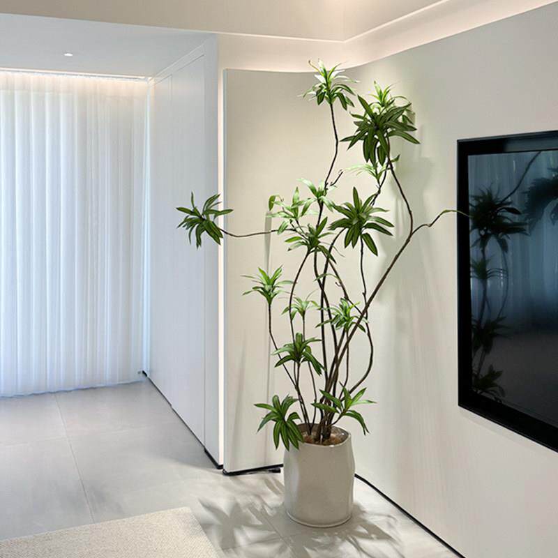 海虹景品百合竹彷真绿色植物室内客厅彷生假树高端轻奢花大型落地