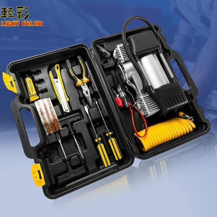 便携车载充气泵工具套装你箱补胎迷工具套装12V汽车132轮胎式充气