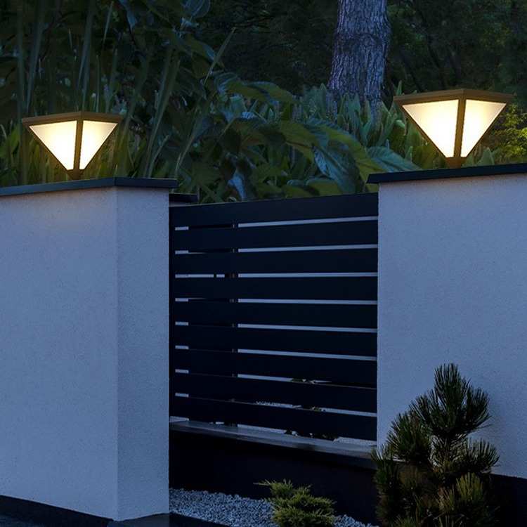 太阳能柱头灯户外防水围墙灯简约大门墙头灯别墅庭院花园柱子灯