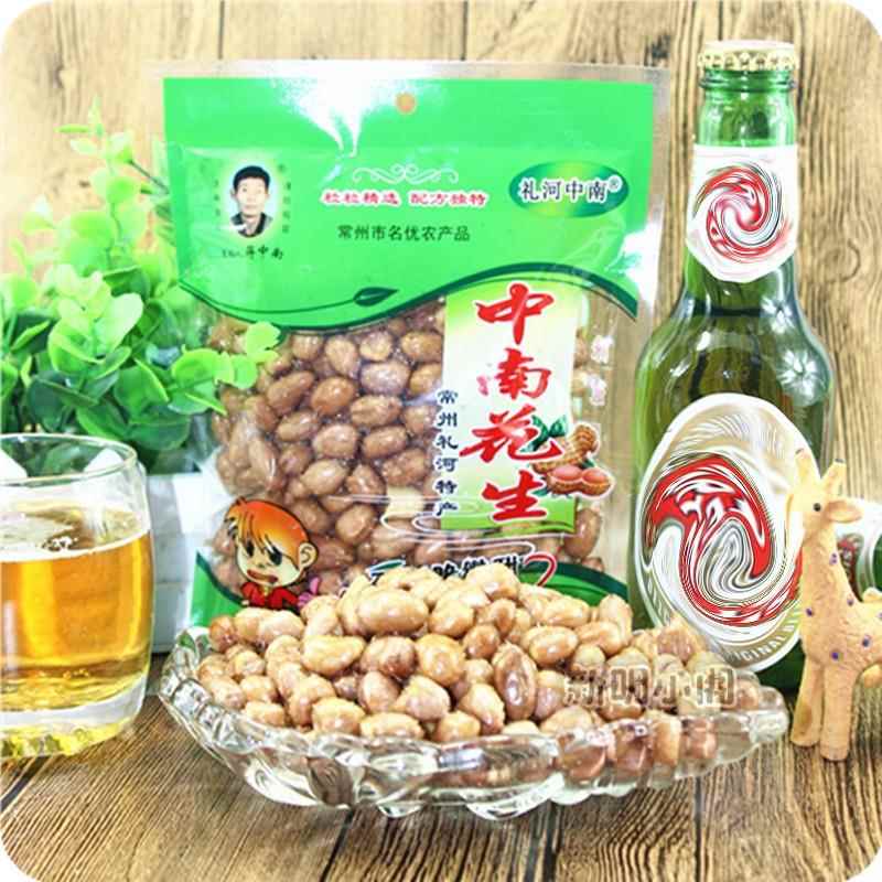 五香花生米特产常州 礼河中南花生 160g 原味香酥脆微甜油