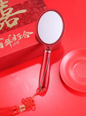 梳子结婚专用红色气垫梳女方陪嫁喜镜礼盒装一对高档婚庆用品大全