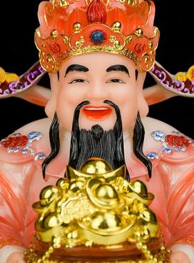 店文神爷神像空心合成玉手工红衣财彩YYS绘八方来财铺开办业公室