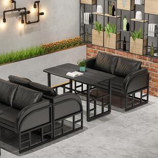 酒吧桌椅工业风小酒馆音乐餐吧清吧金色卡座沙发咖啡西餐厅休闲区