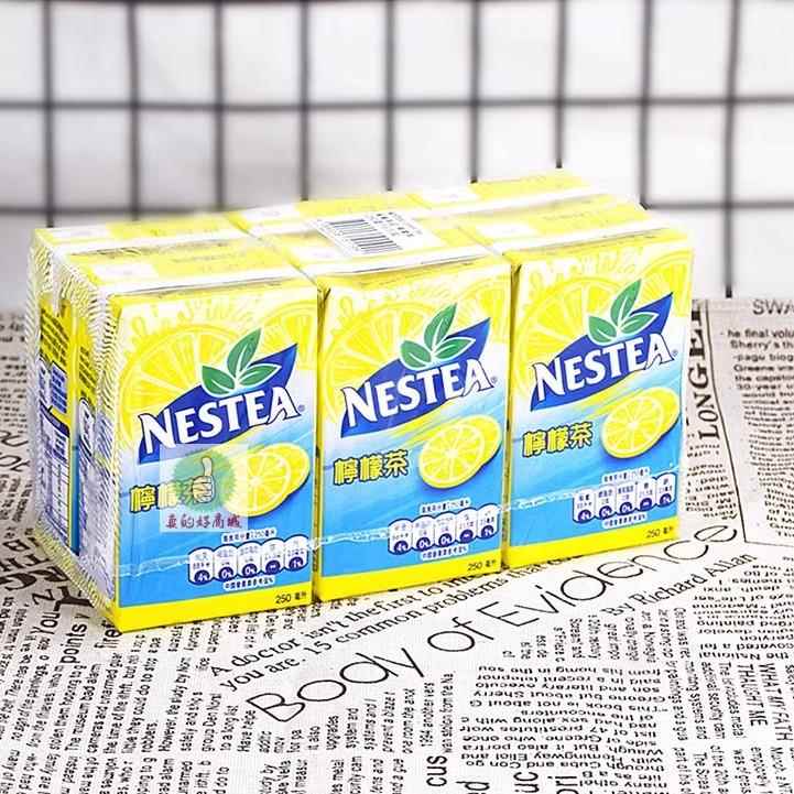 香港版NESTEA原味冰极柠檬茶蜂蜜雪梨冰爽茶饮品250ml*24盒整箱