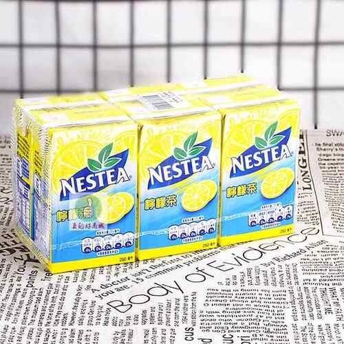 香港版NESTEA原味冰极柠檬茶蜂蜜雪梨冰爽茶饮品250ml*24盒整箱