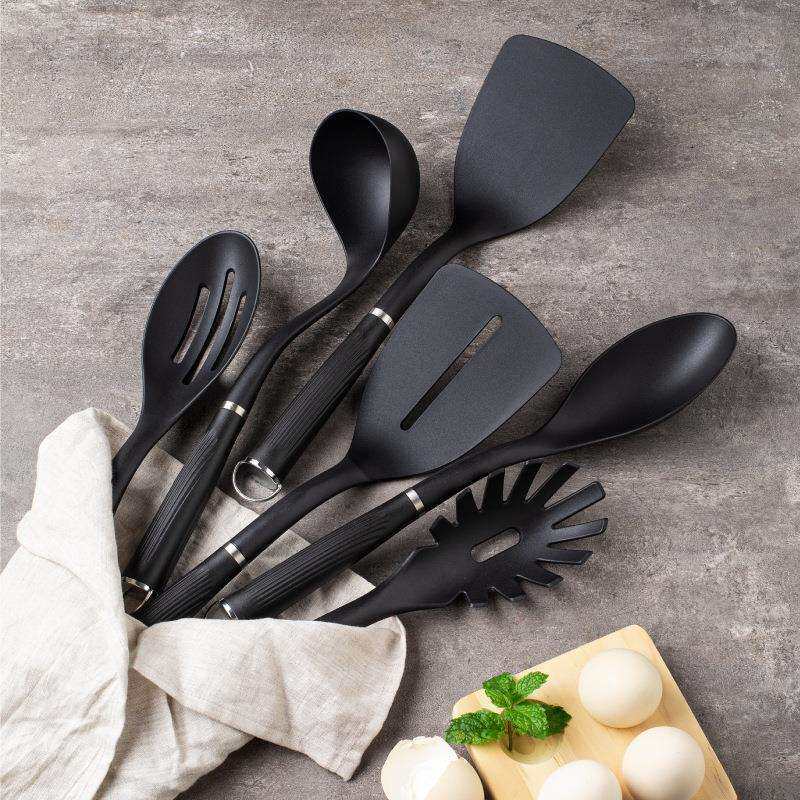 尼龙厨具6件套塑料不粘锅汤勺锅铲套装 厨房用具套装漏铲尼龙铲