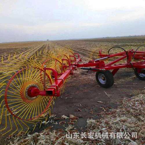 牧草苜蓿稻草搂堆机9LZ系列四轮拖拉机带指盘搂草机