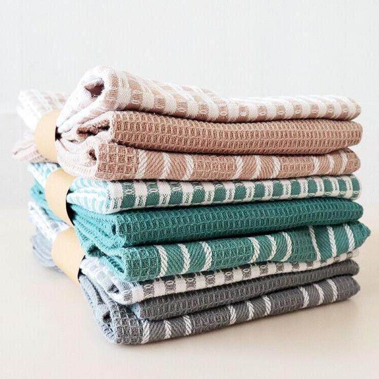 3 pack Cotton KitchenTowels washcloth茶餐巾厨房毛巾抹布吸水