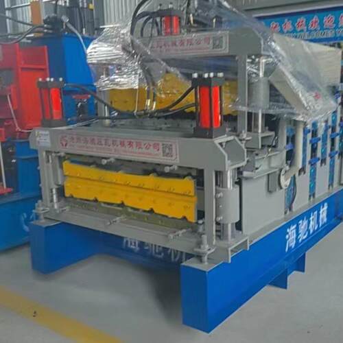 仿树脂设备860-900-850三层彩钢压瓦机全自动冷弯成型设备海驰