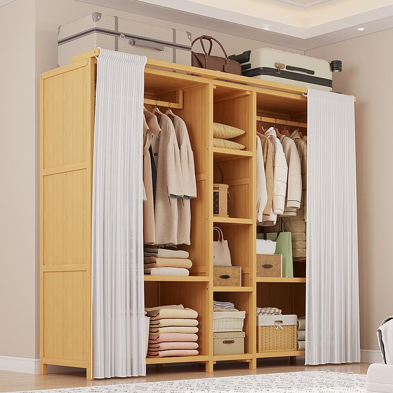 衣柜家用卧室现代简约推拉门储物柜出租房简易大衣橱小户型收纳柜