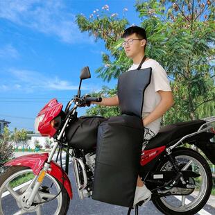 加长款 超厚加绒保暖防寒男150黑色把套AI 125机车挡风被跨骑PU冬季