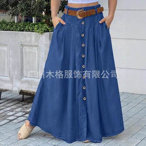 High waist slimming pocket letter skirt half